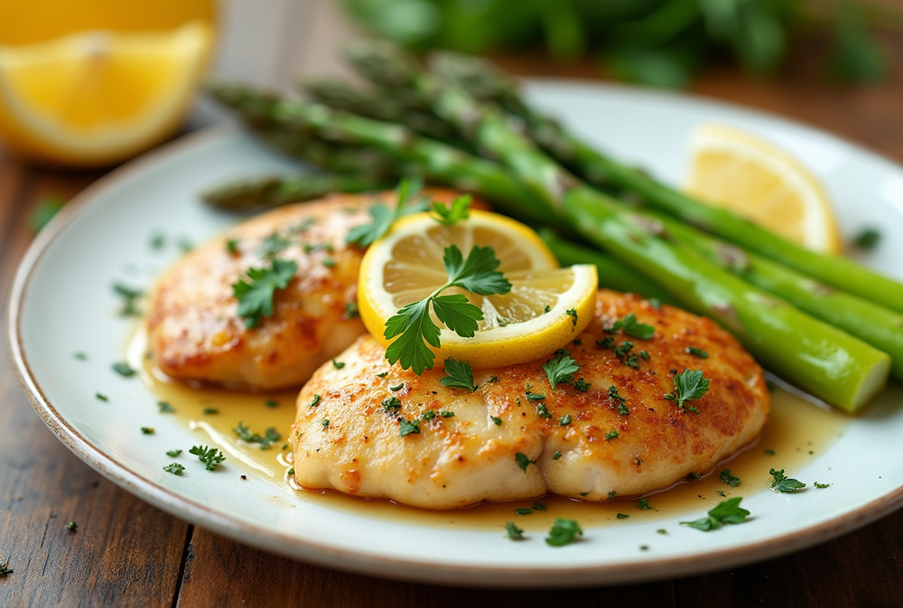 Lemon Garlic Chicken with Asparagus